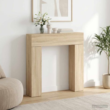 vidaXL Cornice per camino Rovere Sonoma 102 x 18 x 100,5 cm (1/5)