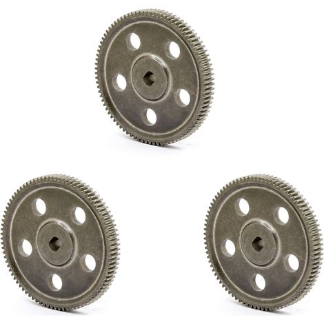 3X Engrenage Droit en MéTal 87T pour Pièces de Mise à Niveau E86100 180024 RC 1/10 Rock Crawler 94180 86100, Cuivre (1/3)
