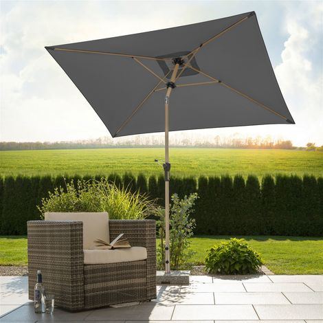 Schneider Schirme Cordoba Mittelmastschirm 230 x 150 cm in 2 Farben Holzgestell Sonnenschirm 15 Anthrazit (1/5)