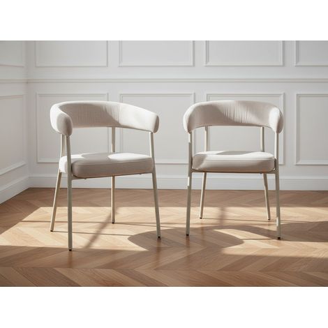 BOBOCHIC - Chaise ROSA tissu velours beige