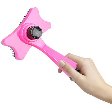 Dog and Cat Brush for Shedding and Grooming  Self-Cleaning Pet Dematting Brushes for Small, Medium and Large Dogs, Cats, Puppies, Grooming  Pine (1/5)