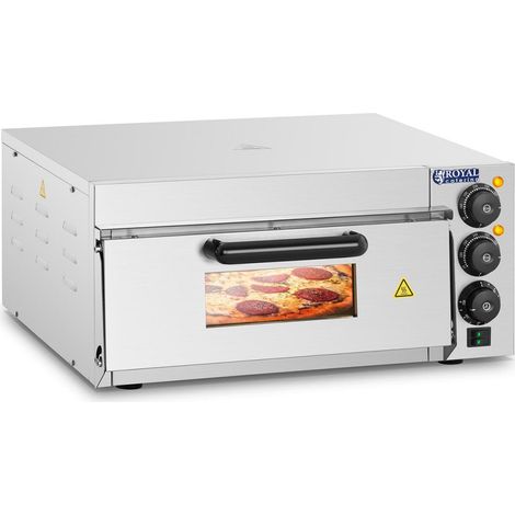 Horno de pizza - 1 cámara de cocción - 2000 W Acero inoxidable Base de piedra 140001734 (1/3)