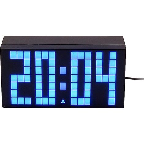 Horloge Murale LED Silencieuse Générique Modèle 163mm Affichage Température Date Alarme Lumineuse Design Miroir ABS