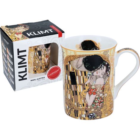 Taza clásica de porcelana con diseño de beso de Gustav Klimt, NUEVA, 2 UNIDADES (1/5)