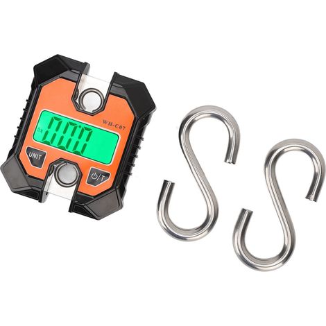 Elektronische ABS-Angelwaage für Haken und Rollen, WH-C07 Mikro-Hebewaage, hintergrundbeleuchtetes LCD-Display mit Einheitenumrechnung, batterielos (1/5)