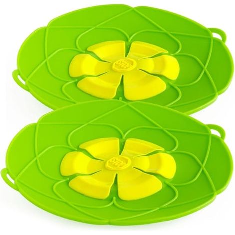 Lot de 2 couvercles en silicone pour cuisson, anti-débordement (1/4)