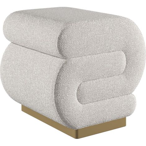 Sitzsack aus Holz "Sally" 40 x 42 x 42 cm - Creme