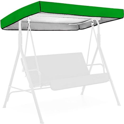 Toit de rechange universel pour balancelle de jardin - Vert, 2-3 places, 191 x 120 cm (1/5)