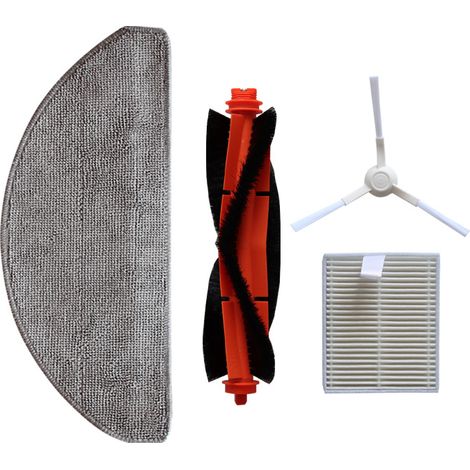 Kompatibel mit dem Zubehör für die Kehrmaschine 3C Enhanced Edition/E10/C103/B112: Seitenbürste, Walzenbürste, Filtergitter, Filterelement, Reinigungstuch. (1/5)