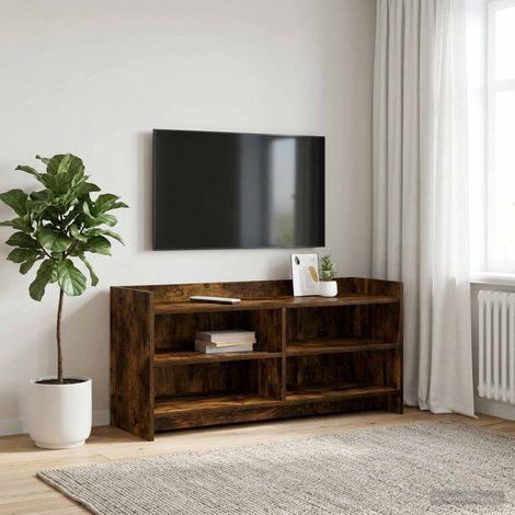 vidaXL Meuble TV 100 x 33 x 47 cm Chêne fumé Bois d'ingénierie (1/5)
