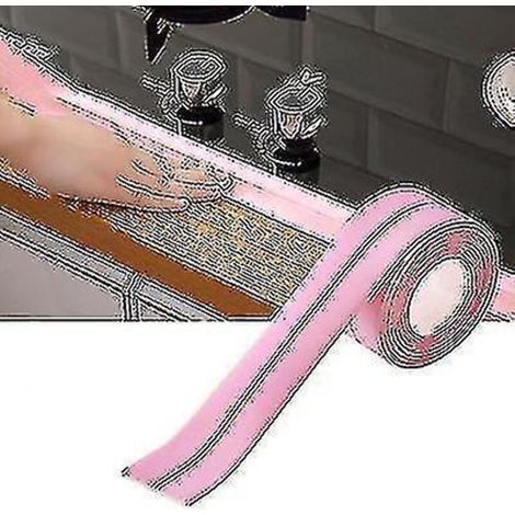 Ruban adhésif imperméable et anti-moisissure pour carrelage, cuisine et sol en PVC - 2,2 cm x 320 cm - Rose (1/5)