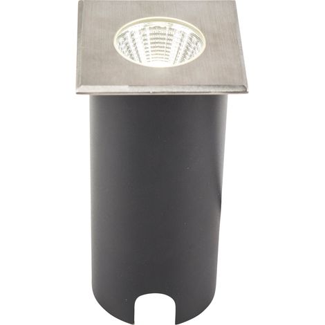 Encastré de sol extérieur COLOSS 1 carré inox 3000K 460lm 5W - EUROPOLE - 53990