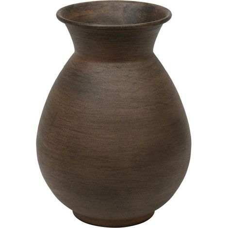 Vase Effet Ancien en Métal "Wonj" 20cm Marron