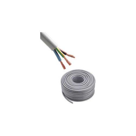 Câble électrique souple - HO5VVF3G 1mm2 - en couronne de 50 mètres - Gris - VVF3G1GR (1/2)