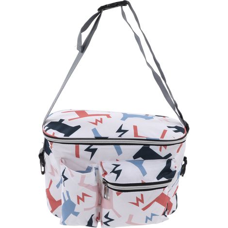 Sac fourre-tout maman voyage grand format multifonction avec accroche, motif carrousel, idéal pour l'extérieur et les fêtes (1/5)