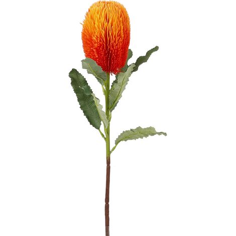Fleur de Banksia artificielle, Simulation innovante, fleurs de luxe légères, décorations pour la maison, salon, hôtel, Orange (1/5)