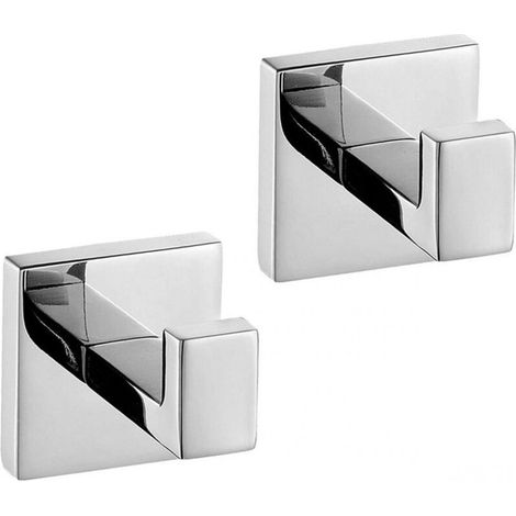Porta asciugamani da parete in acciaio inox 304, finitura nera, supporto per porta asciugamani per bagno e cucina, gancio cromato per asciugamani (1/5)