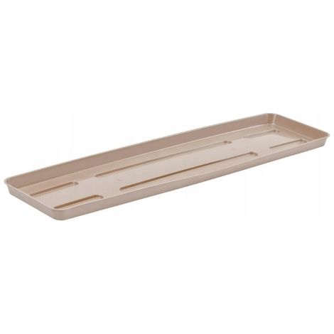 Platillo de plástico color beige para una maceta de 60 cm.