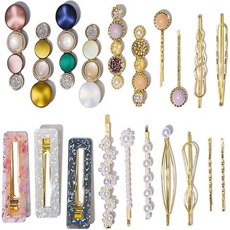 lot De 20 Pinces Cheveux En Perles, Accessoires De Cheveux Pour Filles Douces, Pingles Cheveux Artificielles En Perles De Macaron, Pinces Cheve (1/4)