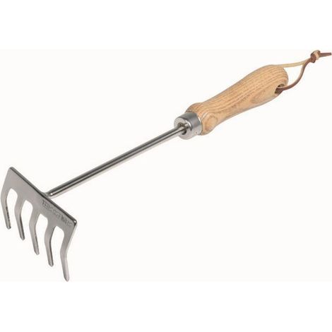 Kleinrechen ClassicLine mit 5 Zinken Edelstahl mit Holzgriff (1/5)