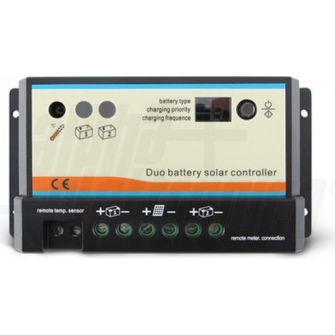 Regolatore di carica PWM 10A - 12/24V - Doppia Batteria