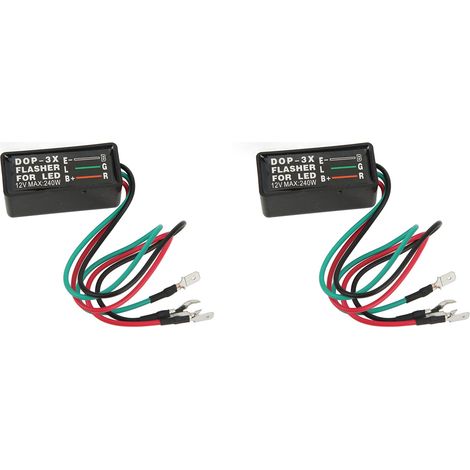 Clignotant 12V 240W DOP‑3X, Flash LED Compact Structure Portable, Compatible Voiture et Moto (1/5)