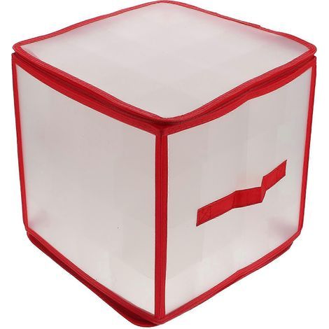 Boîte de rangement pour boules de Noël (1 ensemble) - Support simple pour boules - Support créatif pour petits objets-White (1/4)