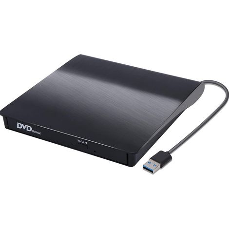 Lecteur Optique Externe - USB 3.0 - Compatible Windows Mac Linux - Lecteur CD DVD - 1 Pièce