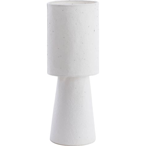 Light & Living - lámpara de mesa - Raeni - blanco - papel textil