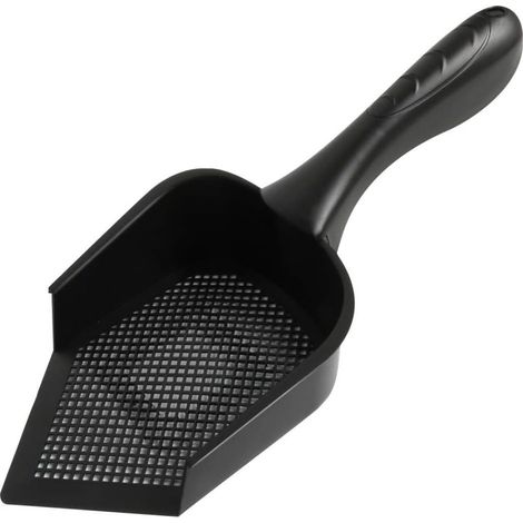 2 pelles à litière pour chat, pelle pointue et pelle carrée, manche long en polypropylène, trous calibrés 2,5x2,5x4 mm et 3x3x5 mm, accessoires de nettoyage pour litière (1/5)