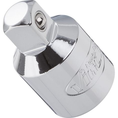 VIGOR Außenvierkant Antrieb 10 = 3/8 Zoll Innenvierkant Antrieb 12,5 = 1/2 Zoll Adapter V2109 Vierkant hohl 12,5 mm (1/2 Zoll) Vierkant massiv 10 mm (3/8 Zoll) Gesamtlänge: 36 mm (1/4)
