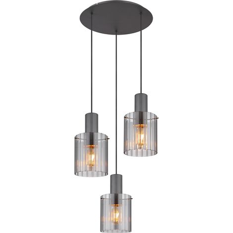 Globo - lámpara colgante - TULIVAR - negro - vidrio - Ø 48cm - (1/5)