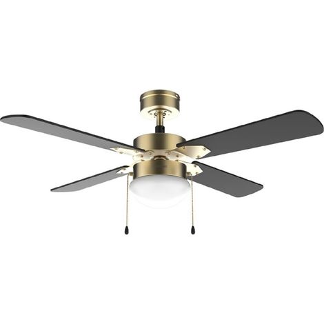Cecotec Ventilador de Techo con Luz EnergySilence Aero 450 GoldBlack. 50W, DIámetro 42” con 4 Aspas Reversibles (1/5)