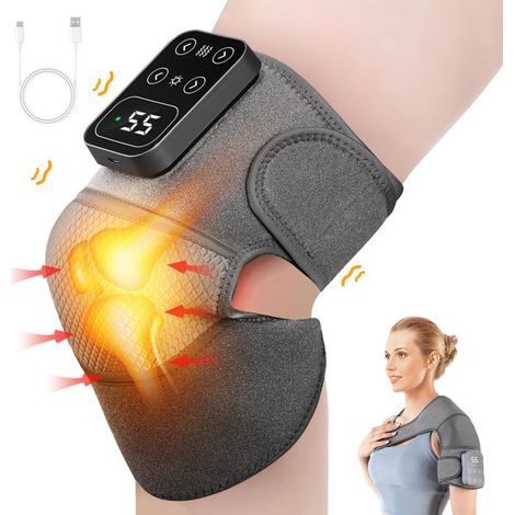 Masseur genou sans fil chauffant – Vibration – Soulagement fatigue – Pour sport, seniors – TTLIFE (1/5)