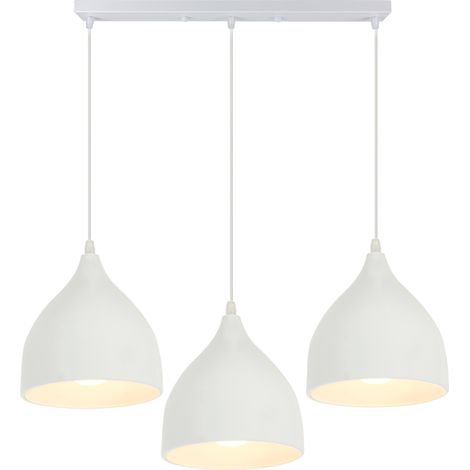 Modern E27 Ceiling Light Retro 3 Heads Antique Pendant Light Vintage Creative Ceiling Light For Bar Cafe Barn White