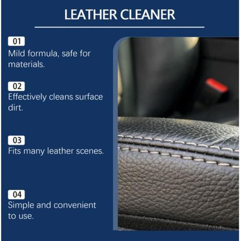 Kit d'entretien pour Intérieur Cuir de Voiture Kit de Nettoyage Premium pour Sièges Voiture Nettoyant Cuir 120ML Conditionneur Cuir (1/5)