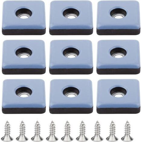 LaBlanc – 24-teiliges Set Teflon-Möbelgleiter, 25 mm Stuhlbeine mit Schrauben, quadratische Stuhlgleiter zum Einschrauben, geeignet für Bürostühle und Holzböden (1/5)