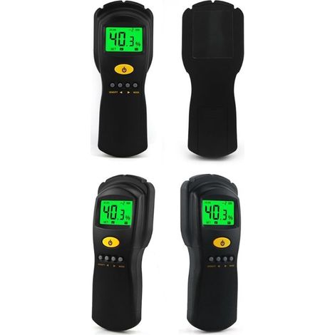 Humidimètre AS981 testeur d'humidité d'hygromètre numérique de mètre d'humidité en bois sans contact for des bâtiments de papier/contreplaqué/bois/béton (1/4)