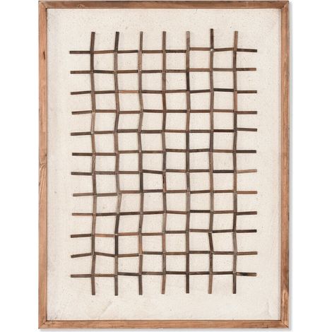Cuadro Madera Reciclada Pino 62X4X82 Beige (1/4)