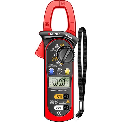 ANENG PN106 Pince ampèremétrique numérique 4000 pts auto multimètre avec détection NCV portable poignée écran LCD mesure tension AC/DC courant résistance capacité fréquence diode (1/5)