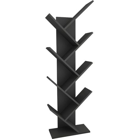 Bibliothèque en bois "Hitit" 46 x 22 x 128,5 cm - Anthracite (1/5)