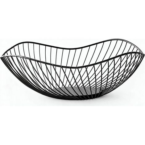 Bol à fruits en métal, corbeille à fruits, soudée à la main, antidérapant, forte capacité de charge, pour fruits, légumes, petits objets (1/5)