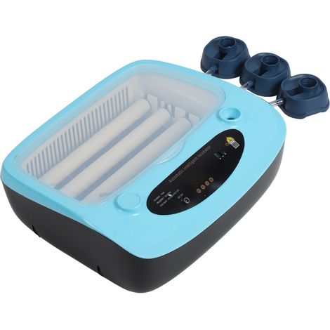 Incubateur automatique à double alimentation avec remplissage d'eau automatique, retourneur d'œufs intelligent et mire-œufs LED pour poules, canards et oies. (1/5)
