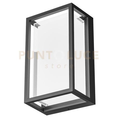 GES2101 Plafoniera LED 12W in Alluminio Grigio Antracite CCT 3000K/4000K/5000K IP65 - Lampada a Soffitto per Esterni Compatta - Gealuce