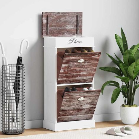 Schuhschrank Braun 50 x 28 x 98 cm Paulownia Holz (1/5)