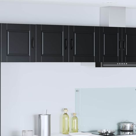 Küchenschrank mit Regal Schwarz 80 x 31 x 40 cm Holzwerkstoff