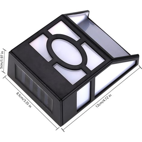 Lampes de cour et de fenêtre à 2 LED solaires à commande lumineuse (1/5)