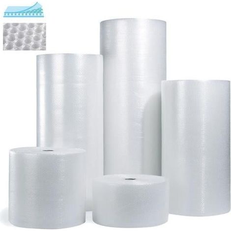 Luftpolsterfolie 3-lagig Breite 1500mm Länge 100m S.90µ Transparent TRANSPAK
