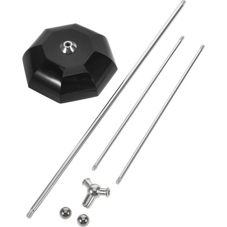 Support de Mât de Drapeau pour Voiture Socle en Y, Fixation Robuste pour Tableau de Bord, Métal Argenté 847 Octogonal, Résistant aux Vibrations, Adapté pour Drapeaux Nationaux (1/5)