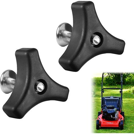 CCYKXAA （5×2×2cm）Triangle Handle Bolt, Handle Knob Screw Triangle Nut, Triangle Handle Bar and Screw Bolt, Universal Lawn Mower Handle, Triangle Handle Screw for Lawn Mower, 2 Set (1/4)